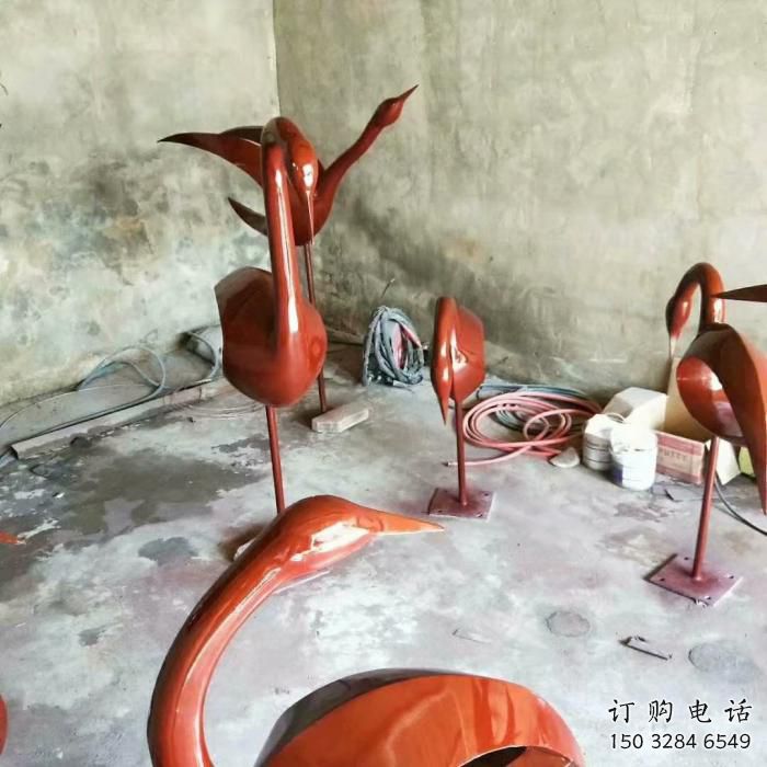 湖北庭院鳥類雕塑，現(xiàn)代小品，彩繪工藝