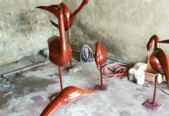 湖北庭院鳥類雕塑，現代小品，彩繪工藝