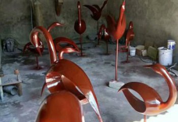 廣西醫院鳥類雕塑，海洋擺件，拉絲工藝