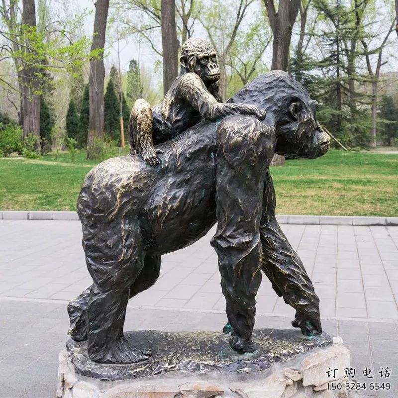 重慶仿真黑猩猩雕塑 酒店公園雕塑 風景區擺件