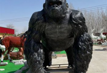 寧夏操場猩猩雕塑，公園題材，剪影工藝