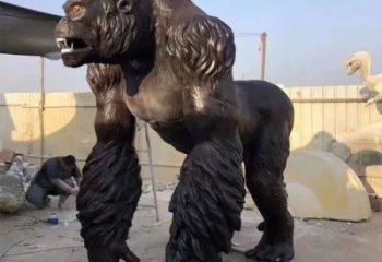 湖南抽象黑猩猩雕塑 店門口彩繪雕塑 步行街?jǐn)[件