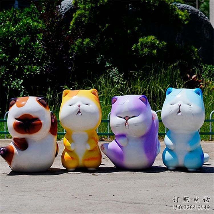 海洋館貓咪雕塑小品，鍍銅海洋雕塑，鍍銅工藝