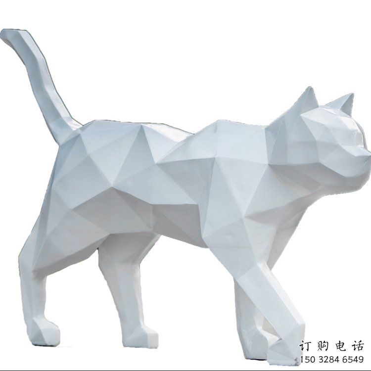 小區貓咪雕塑廠家，拉絲海洋雕塑，抽象效果