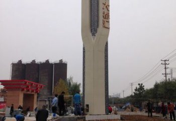 大門口精神堡壘雕塑廠家 發光公園標識雕塑 仿真文化雕塑