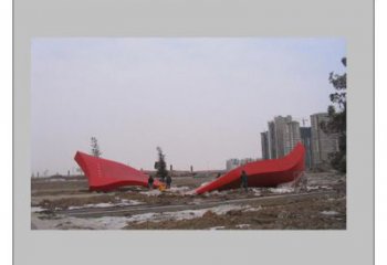 生產(chǎn)酒店紅旗雕塑廠家，戶外革命雕塑，革命擺件