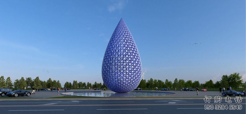 大型商場水珠雕塑廠家 仿真淚滴雕塑 鏡面雕塑
