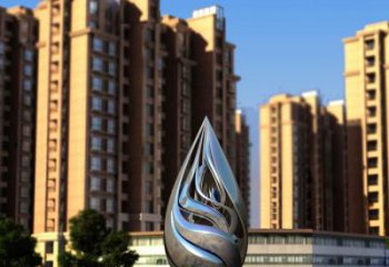 彩繪水珠雕塑廠家 電鍍現代雕塑 公園雕塑