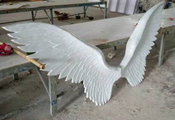 公園翅膀雕塑廠家，噴砂發光雕塑，鍛造工藝