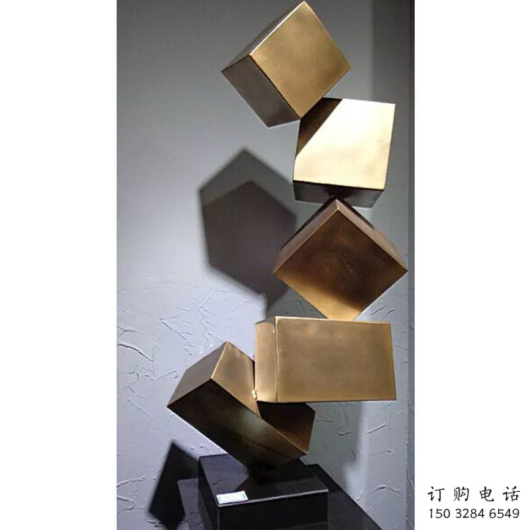 指用創(chuàng)意魔方雕塑廠家 啞光景觀小品 公園雕塑