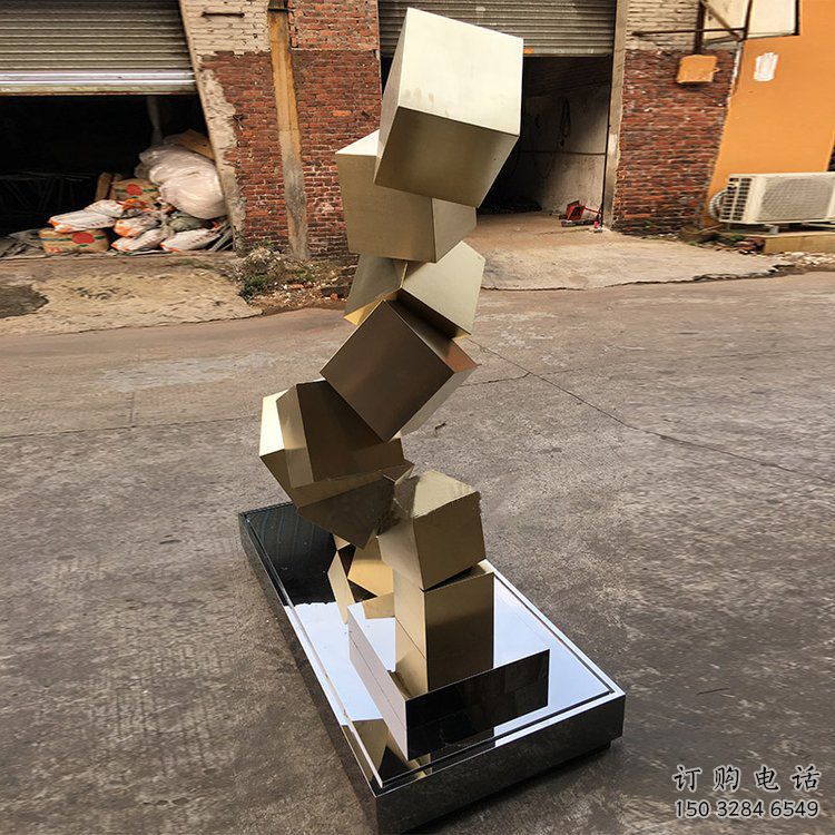 承接大型魔方雕塑 鍛造發光小品 房地產雕塑廠家