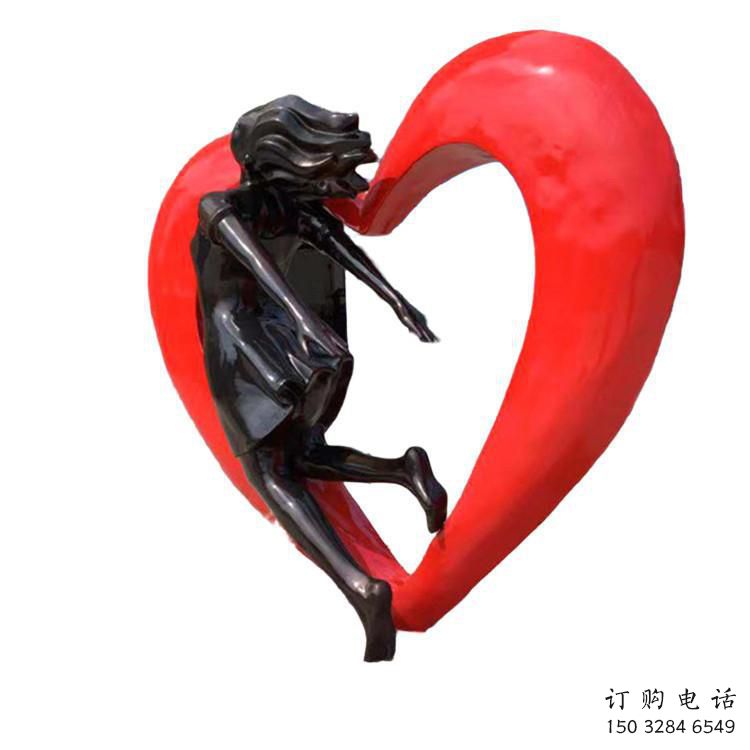 大門口愛心雕塑生產廠家 發光公園雕塑 仿真雕塑