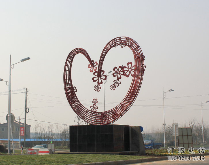 公園愛心雕塑廠家 創意企業雕塑 美陳雕塑