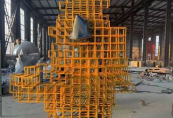 異形魔方雕塑生產(chǎn)廠家 現(xiàn)代校園小品 校園雕塑