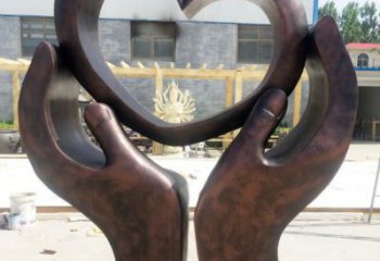 愛心雕塑選用廠家 抽象藝術雕塑 烤漆雕塑