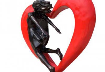 大門口愛心雕塑生產廠家 發光公園雕塑 仿真雕塑