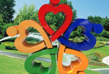 大型愛心雕塑加工廠家 歐式步行街雕塑 彩繪雕塑制作