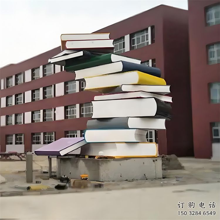 書雕塑廠家，重疊造型結構，公園戶外不銹鋼雕塑 (2)