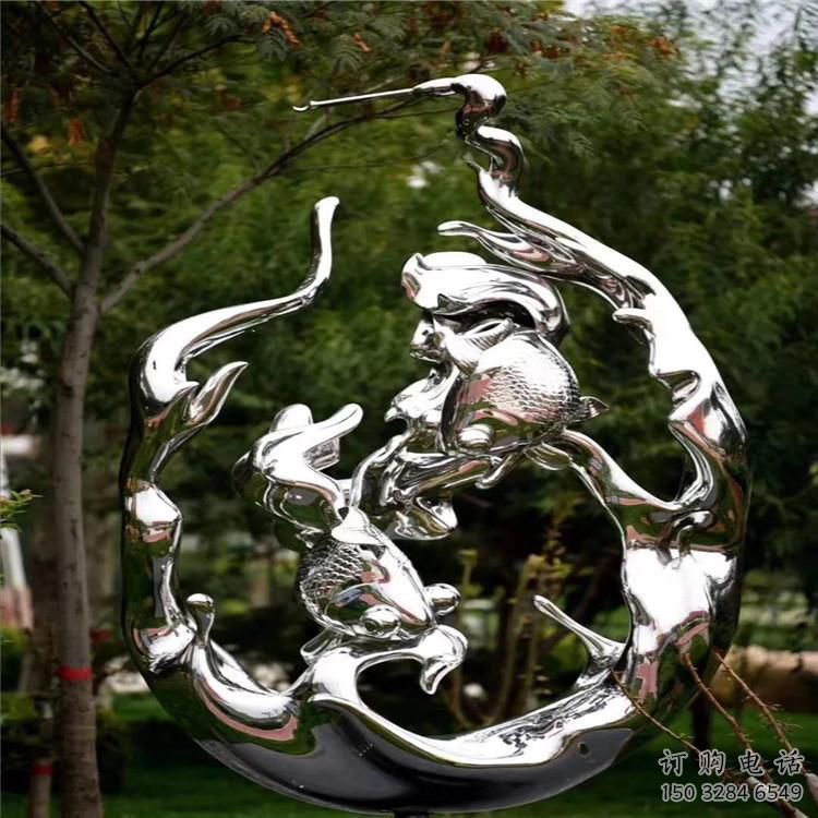 標準廣場浪花雕塑 抽象海浪雕塑 烤漆波浪雕塑生產