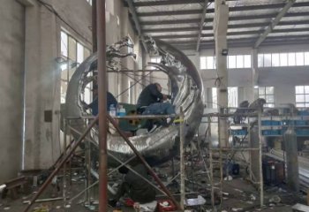 別墅區(qū)浪花雕塑廠家 大型別墅區(qū)波浪雕塑 剪影波浪雕塑