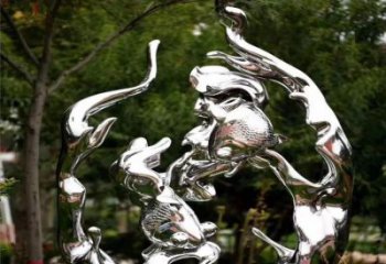 標準廣場浪花雕塑 抽象海浪雕塑 烤漆波浪雕塑生產