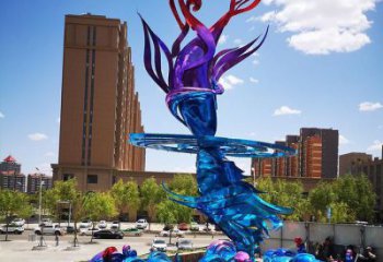 住宅小區(qū)浪花雕塑廠家 啞光海浪雕塑 公園波浪雕塑