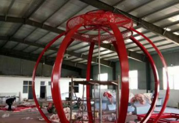 預定創意燈籠雕塑 啞光雕塑 公園雕塑