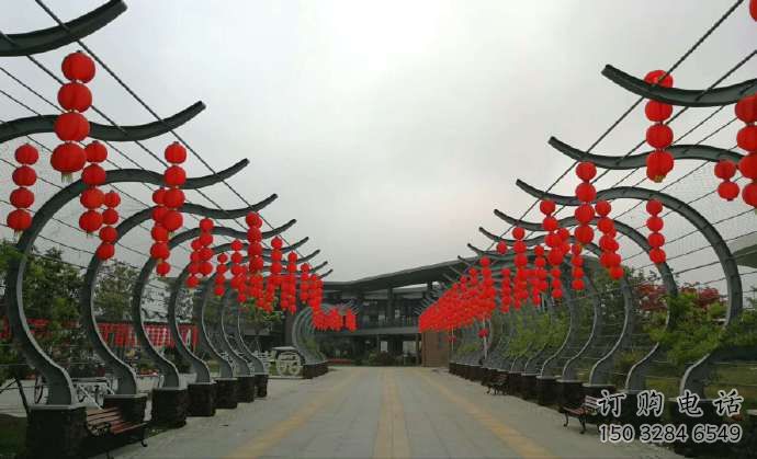 景觀燈籠雕塑觀賞性 剪影雕塑 商業街雕塑制作