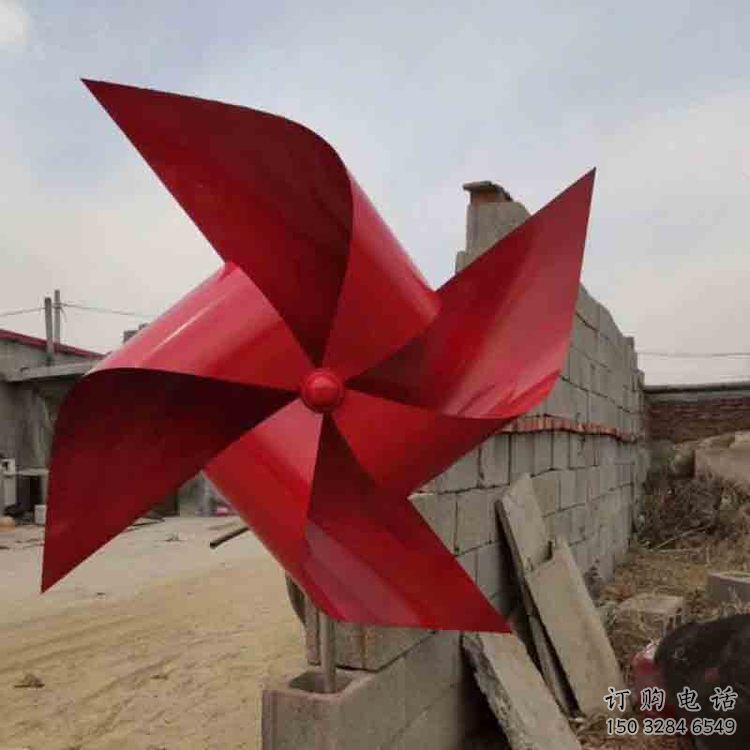 風車雕塑展品特征 烤漆大型旋轉雕塑 歐式旋轉雕塑