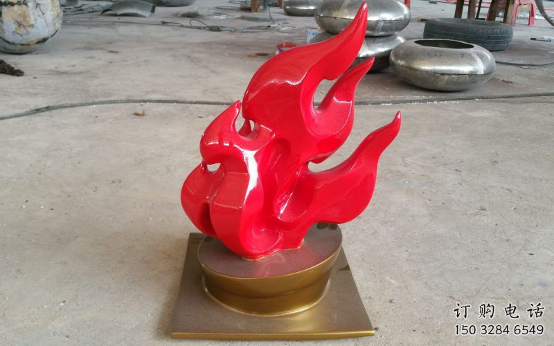 街道火焰雕塑加工商 現代景觀擺件 彩繪雕塑