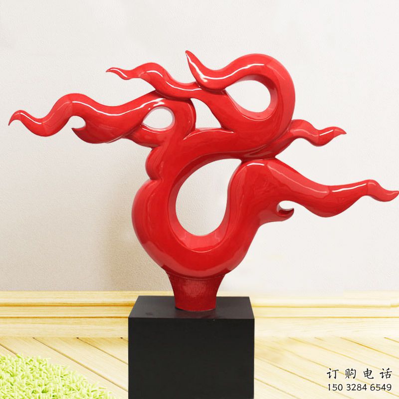 農村火焰雕塑預用廠家 抽象藝術擺件 烤漆雕塑