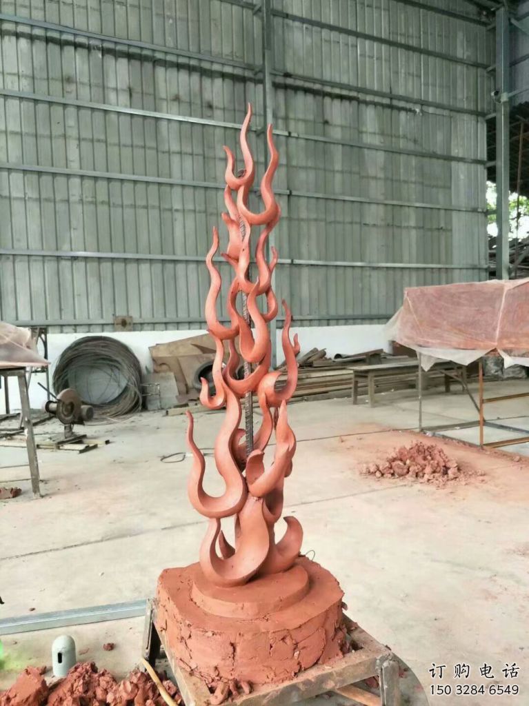 室內火焰雕塑制作流程 仿真景觀擺件 大型雕塑