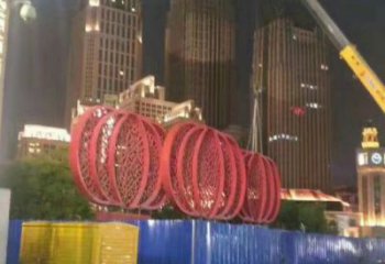 鑄造燈籠雕塑廠家體現 中式村口雕塑 景觀不銹鋼雕塑