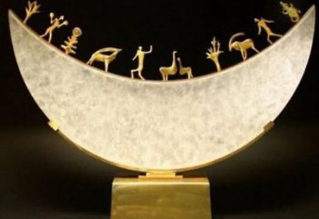 廣場月亮雕塑生產(chǎn)廠家，抽象水景雕塑，抽象效果