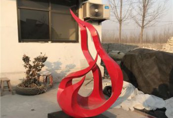 黨建火焰雕塑實(shí)景圖 仿真景觀小品 景觀雕塑