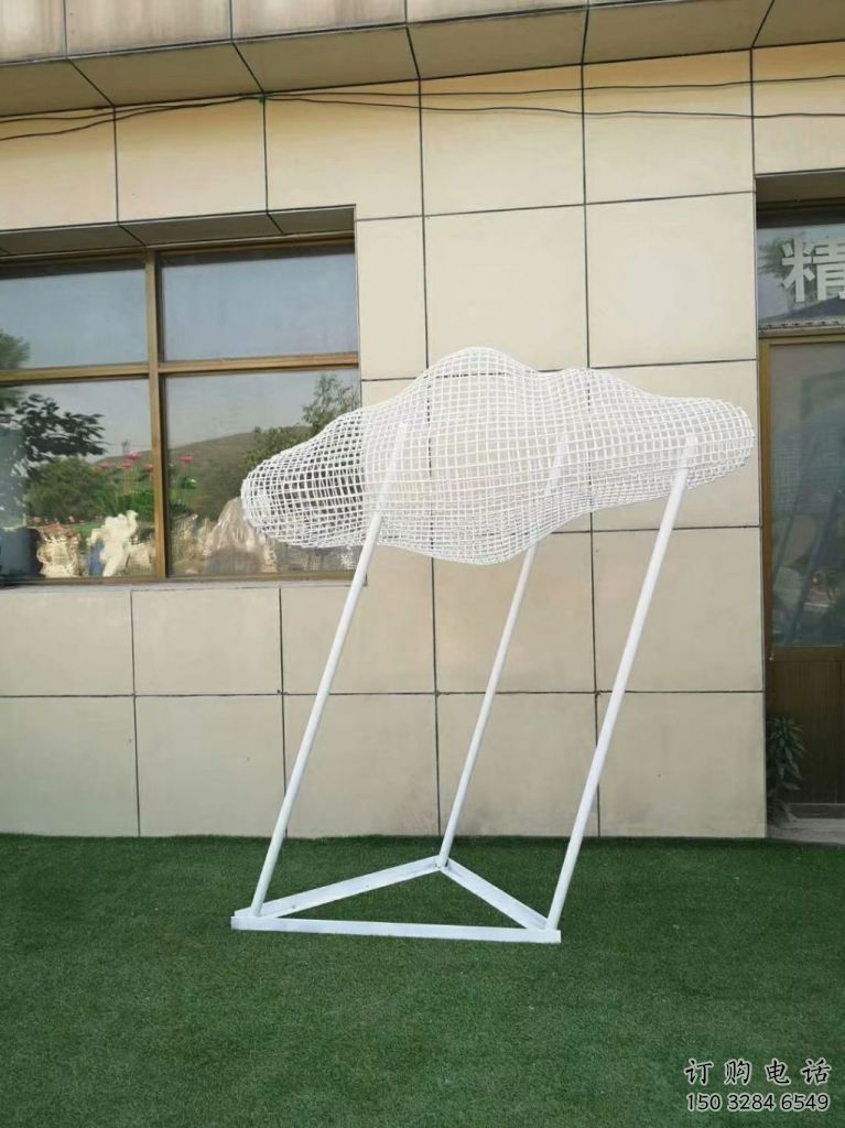 公園云梯雕塑 創意企業云朵雕塑廠家 美陳梯子雕塑