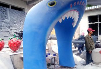 別墅區大門雕塑 大型別墅區雕塑 剪影拱門雕塑廠家制作