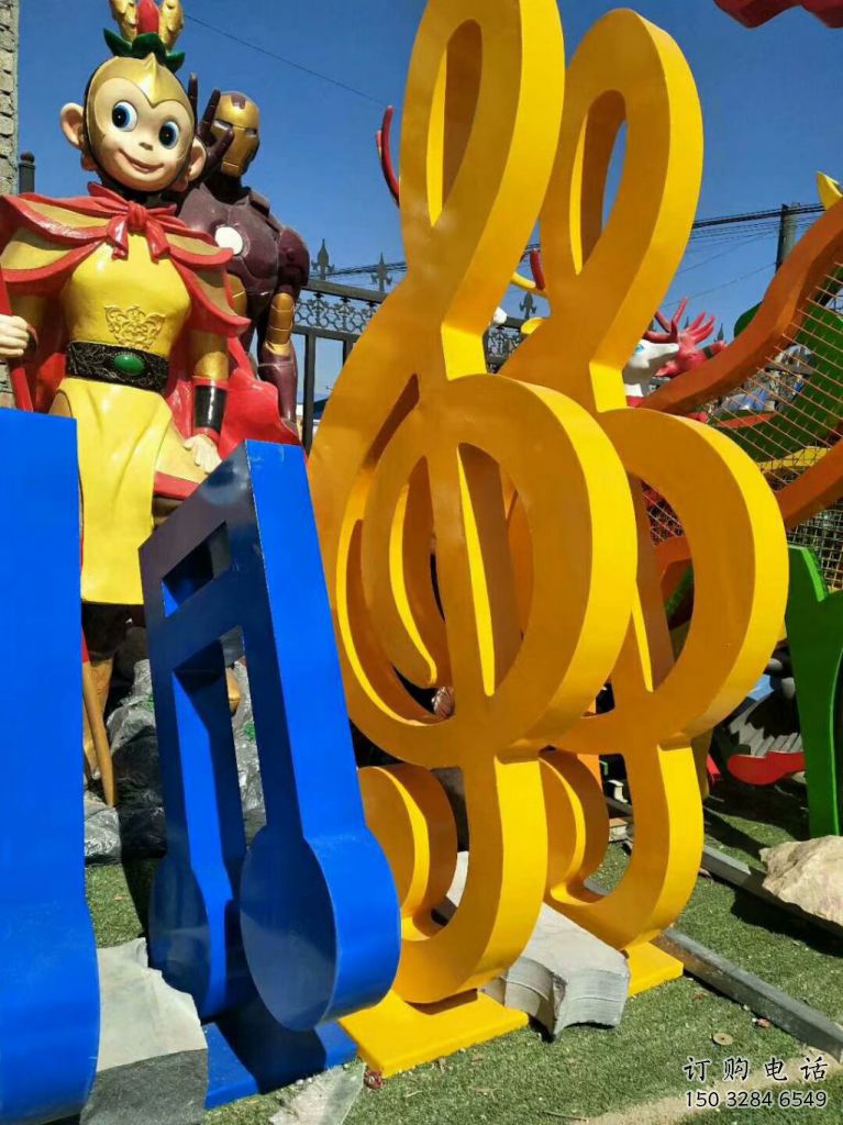 選定步行街音符雕塑 游樂(lè)場(chǎng)景觀小品 鑄造雕塑