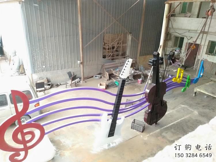 音符雕塑生產商 電鍍現代小品 公園雕塑