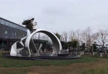 大型指環(huán)雕塑 鍛造發(fā)光標(biāo)識雕塑 房地產(chǎn)戒指環(huán)雕塑廠家