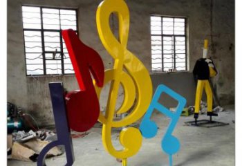 別墅區音符雕塑廠家 大型別墅區擺件 剪影雕塑