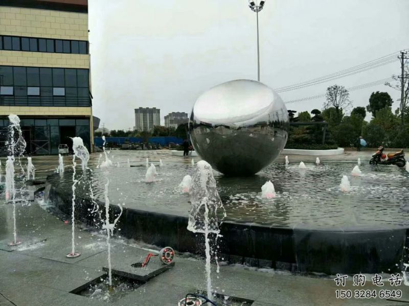 旱地涌泉雕塑，球雕塑組合，水景球噴泉雕塑廠家