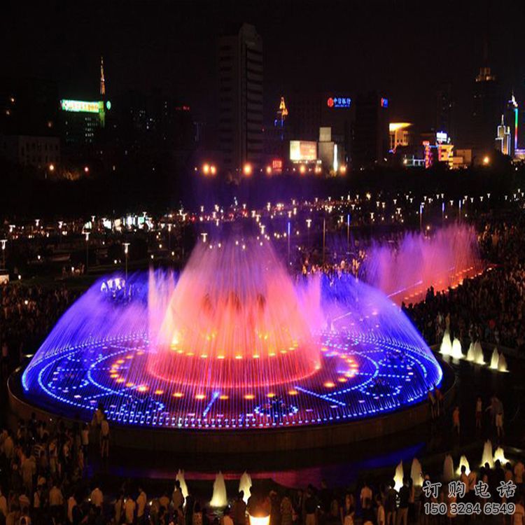 定制噴泉雕塑，燈光數控效果，公園水景雕塑