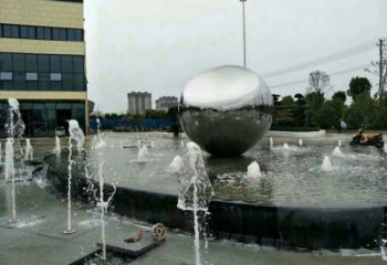 旱地涌泉雕塑，球雕塑組合，水景球噴泉雕塑廠家