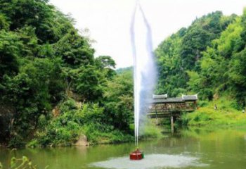 水秀吶喊噴泉雕塑，聲控藝術結構配置