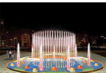 水簾搖擺噴泉雕塑，循環(huán)噴水模式噴泉雕塑公司