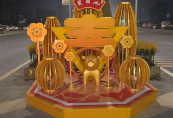 現代春字雕塑承接，慶典風格，不銹鋼春字雕塑廠