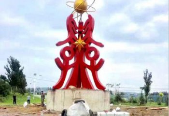 古文字雕塑服務商，景觀雕塑，不銹鋼古文字雕塑廠家