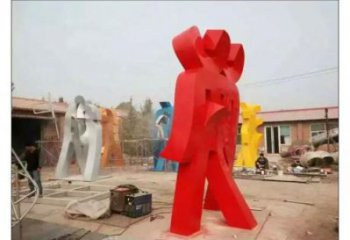 甲骨文雕塑觀賞型，公園小品，不銹鋼甲骨文雕塑常用