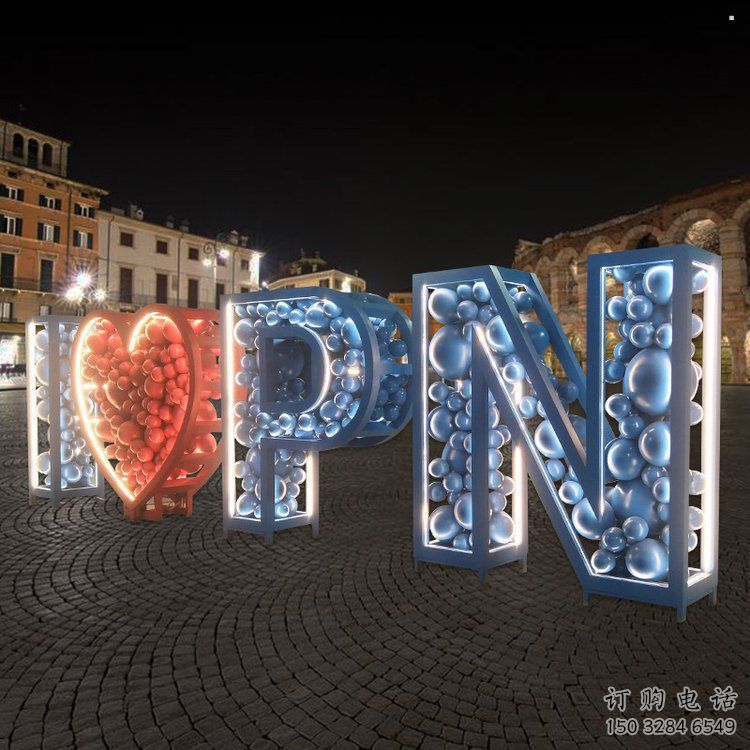 文化Love雕塑廠家，景區(qū)雕塑，城市不銹鋼Love雕塑提供